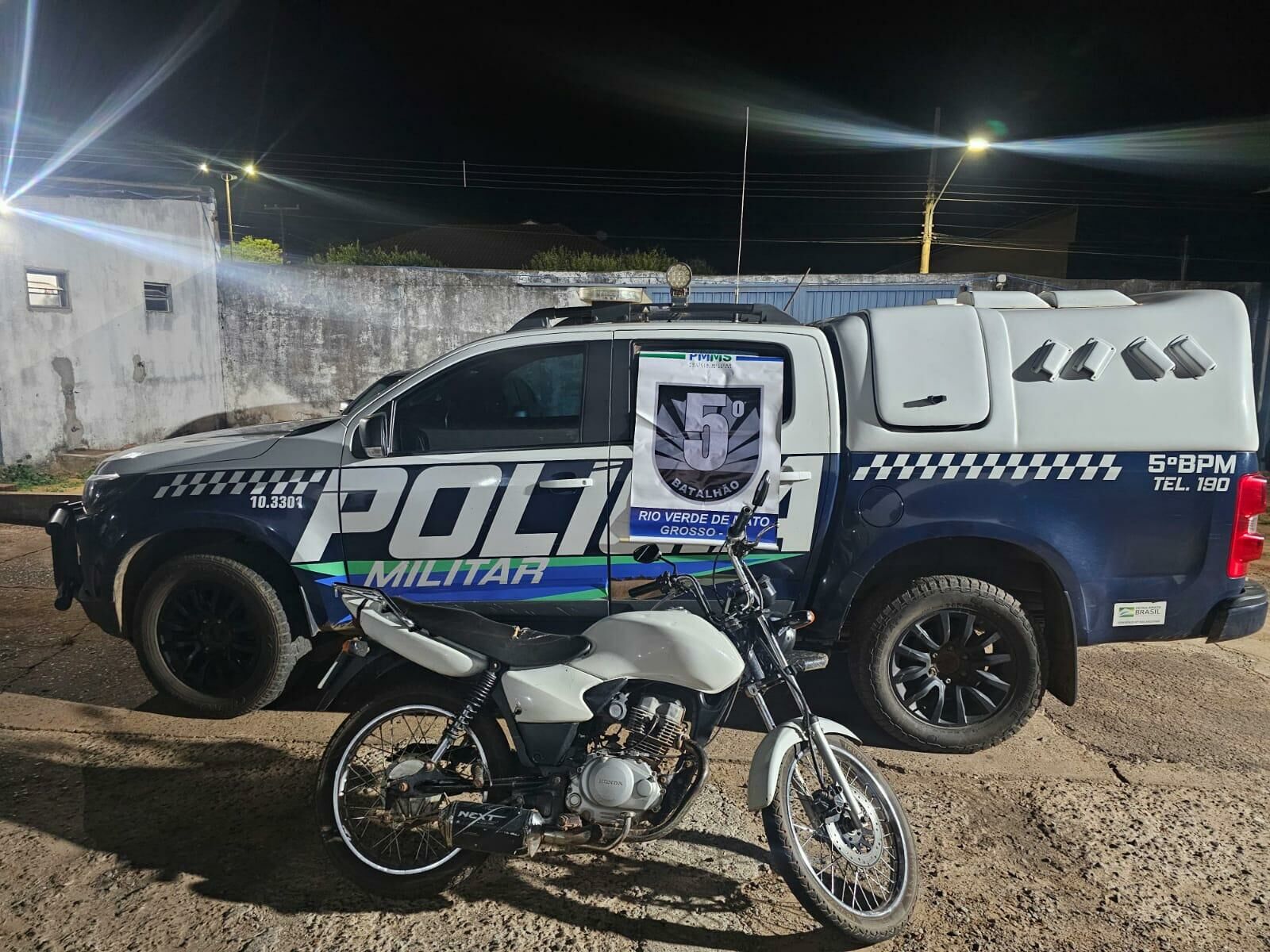 Imagem de compartilhamento para o artigo Deu ruim! jovem sem CNH é abordado durante patrulha e tem moto irregular apreendida em Rio Verde de MT da MS Todo dia